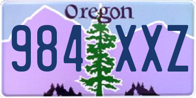 OR license plate 984XXZ