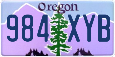 OR license plate 984XYB