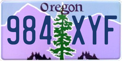 OR license plate 984XYF