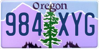 OR license plate 984XYG
