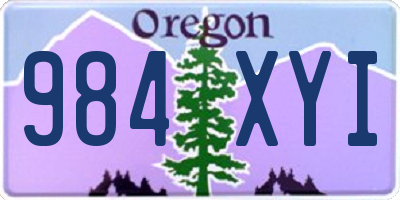 OR license plate 984XYI