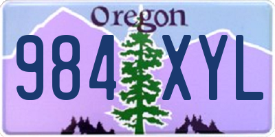 OR license plate 984XYL