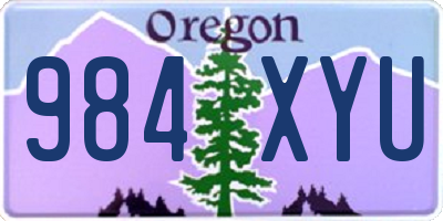 OR license plate 984XYU