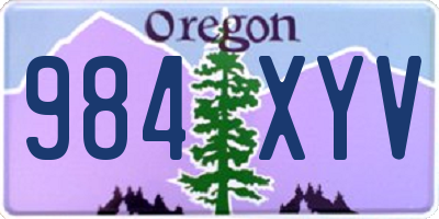 OR license plate 984XYV