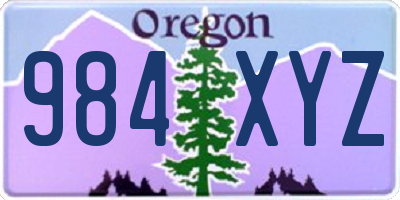 OR license plate 984XYZ