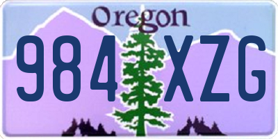 OR license plate 984XZG
