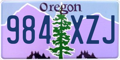 OR license plate 984XZJ