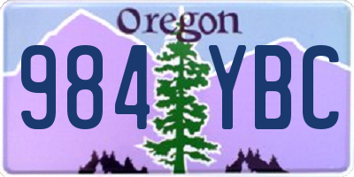 OR license plate 984YBC