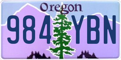 OR license plate 984YBN