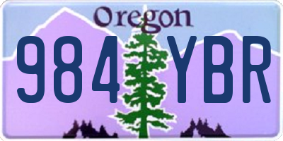 OR license plate 984YBR
