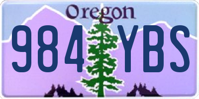 OR license plate 984YBS