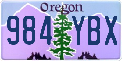 OR license plate 984YBX