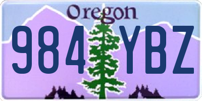OR license plate 984YBZ