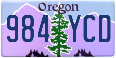OR license plate 984YCD