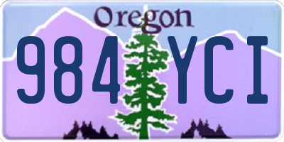 OR license plate 984YCI