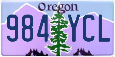 OR license plate 984YCL