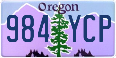 OR license plate 984YCP