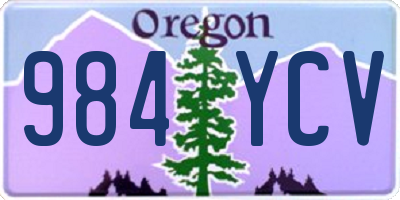 OR license plate 984YCV
