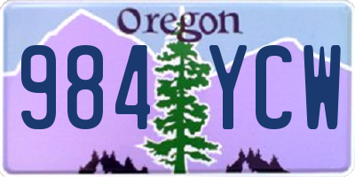 OR license plate 984YCW