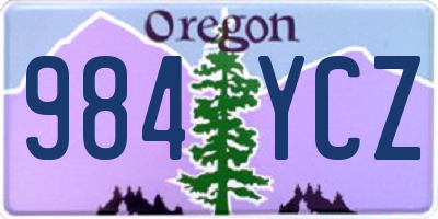 OR license plate 984YCZ