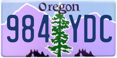 OR license plate 984YDC
