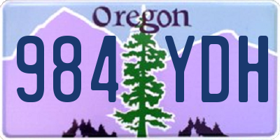 OR license plate 984YDH