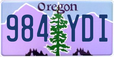 OR license plate 984YDI