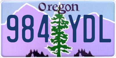 OR license plate 984YDL