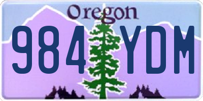 OR license plate 984YDM