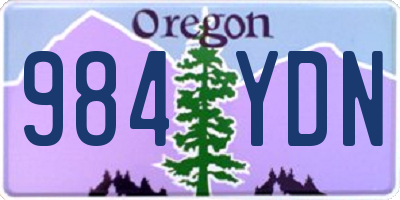 OR license plate 984YDN