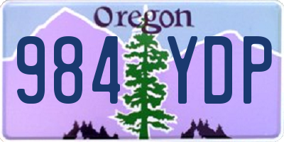 OR license plate 984YDP