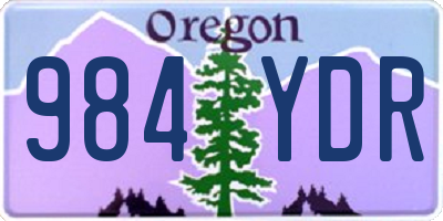 OR license plate 984YDR