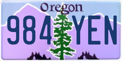 OR license plate 984YEN