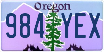 OR license plate 984YEX