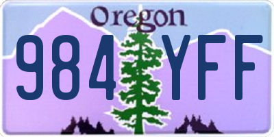 OR license plate 984YFF