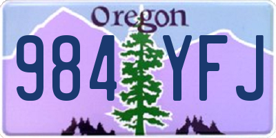 OR license plate 984YFJ