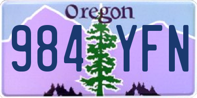 OR license plate 984YFN