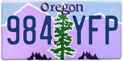 OR license plate 984YFP