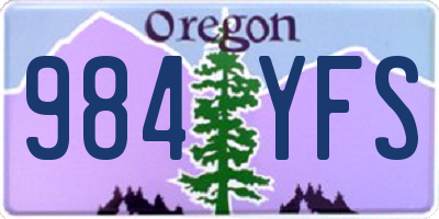 OR license plate 984YFS