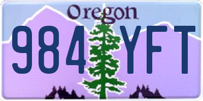 OR license plate 984YFT