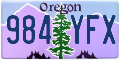 OR license plate 984YFX