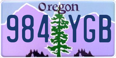 OR license plate 984YGB