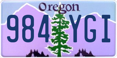 OR license plate 984YGI