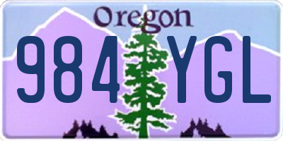 OR license plate 984YGL