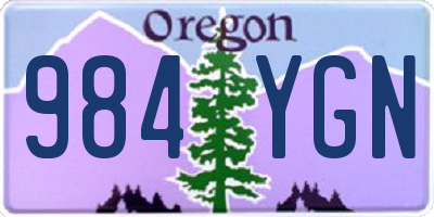 OR license plate 984YGN