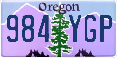 OR license plate 984YGP