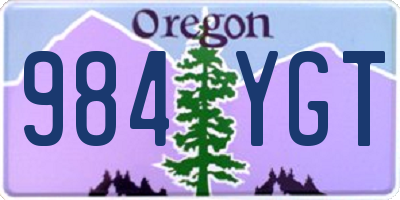 OR license plate 984YGT