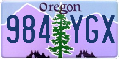 OR license plate 984YGX