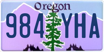 OR license plate 984YHA