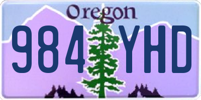 OR license plate 984YHD